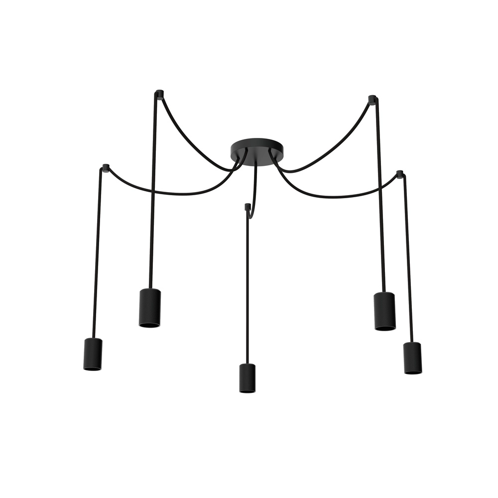 Pendellampe Spyder 5-Licht Schwarz