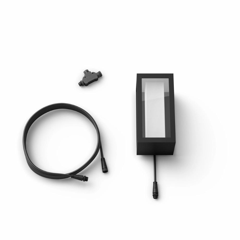 Quadratische Wandleuchte Hue Impress 24 Volt schwarz Philips 8718696174333