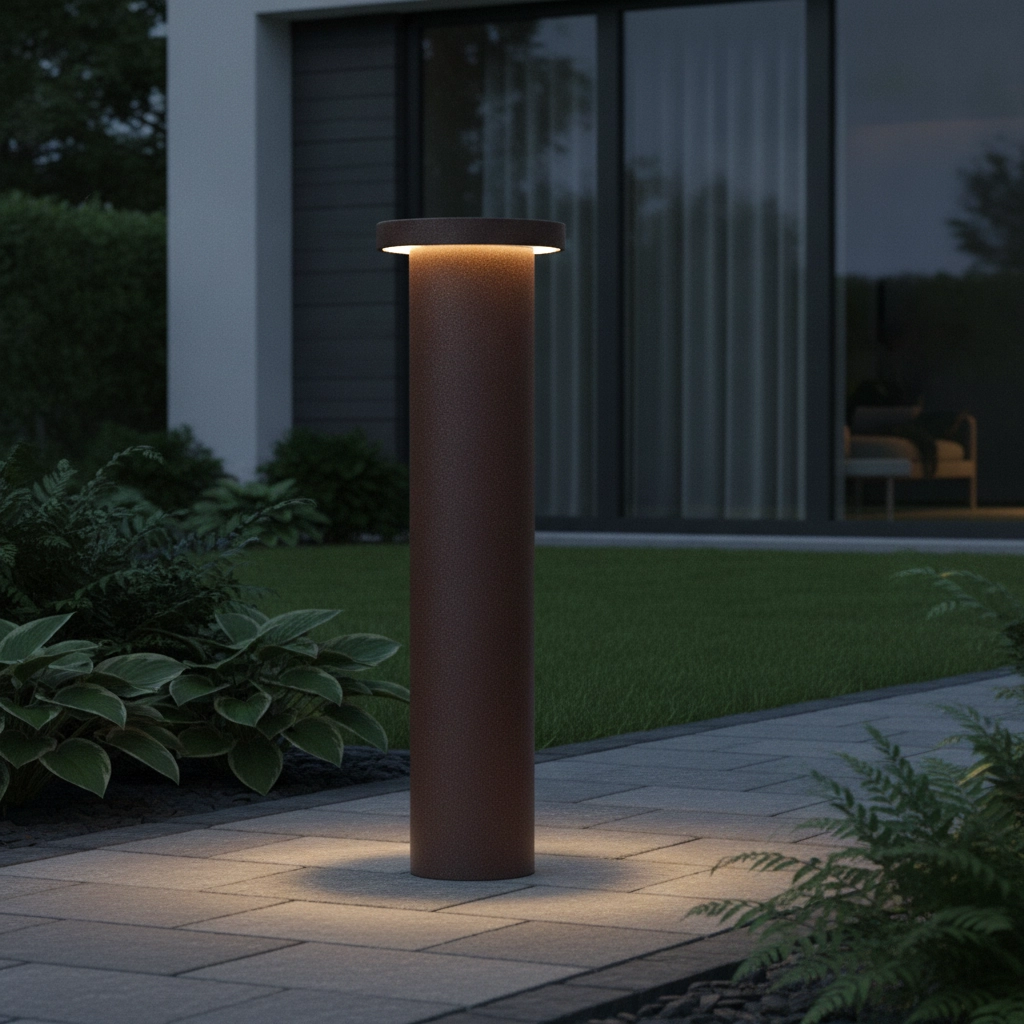 Moderne Wegbeleuchtung Bast Rostbraun 65 cm – 2700.000 km
