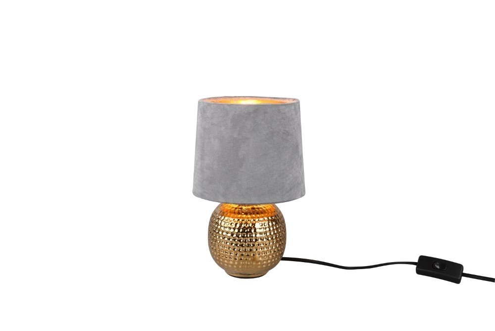 Tischlampe Sophia Keramikgold mit grau Trio 4017807477887