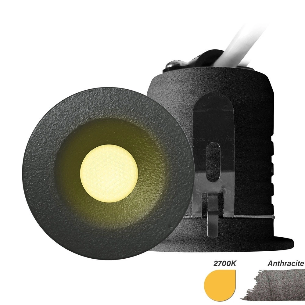 LED Mini versenkter Scheinwerfer 3W Anthrazit Lyora 8719322376411