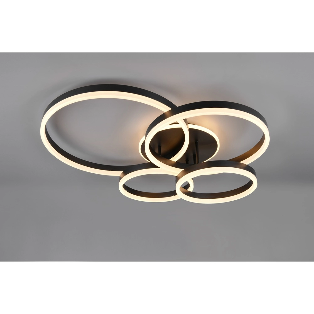 Deckenlampe Drake schwarz modern Trio 4017807657807