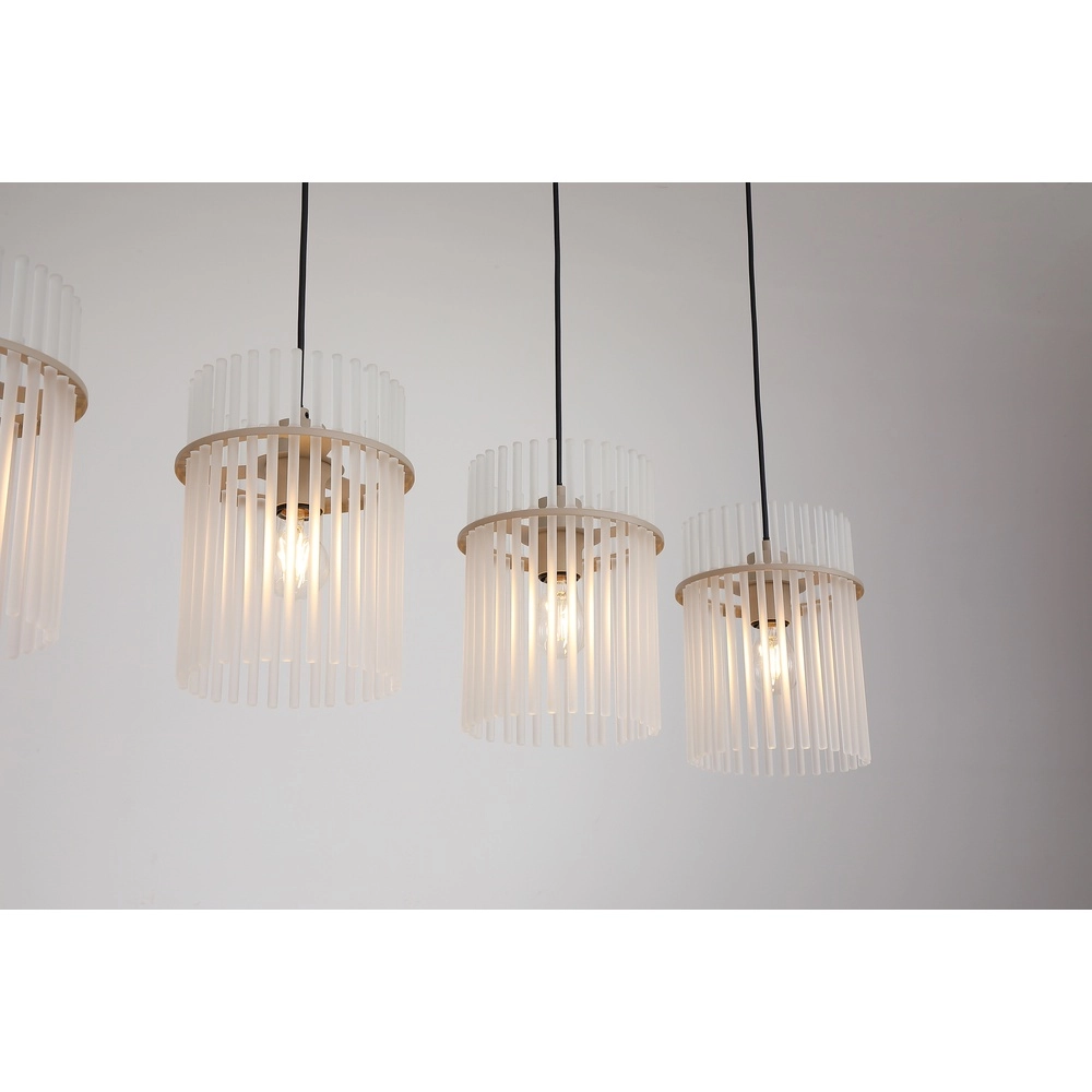 Pendellampe Swizzle 4-hell sandbraun Searchlight 5,05342E+12
