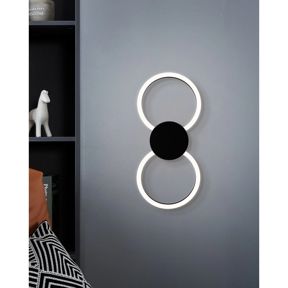 Design-Wandleuchte Venticello 1 schwarz Eglo 9008606357444