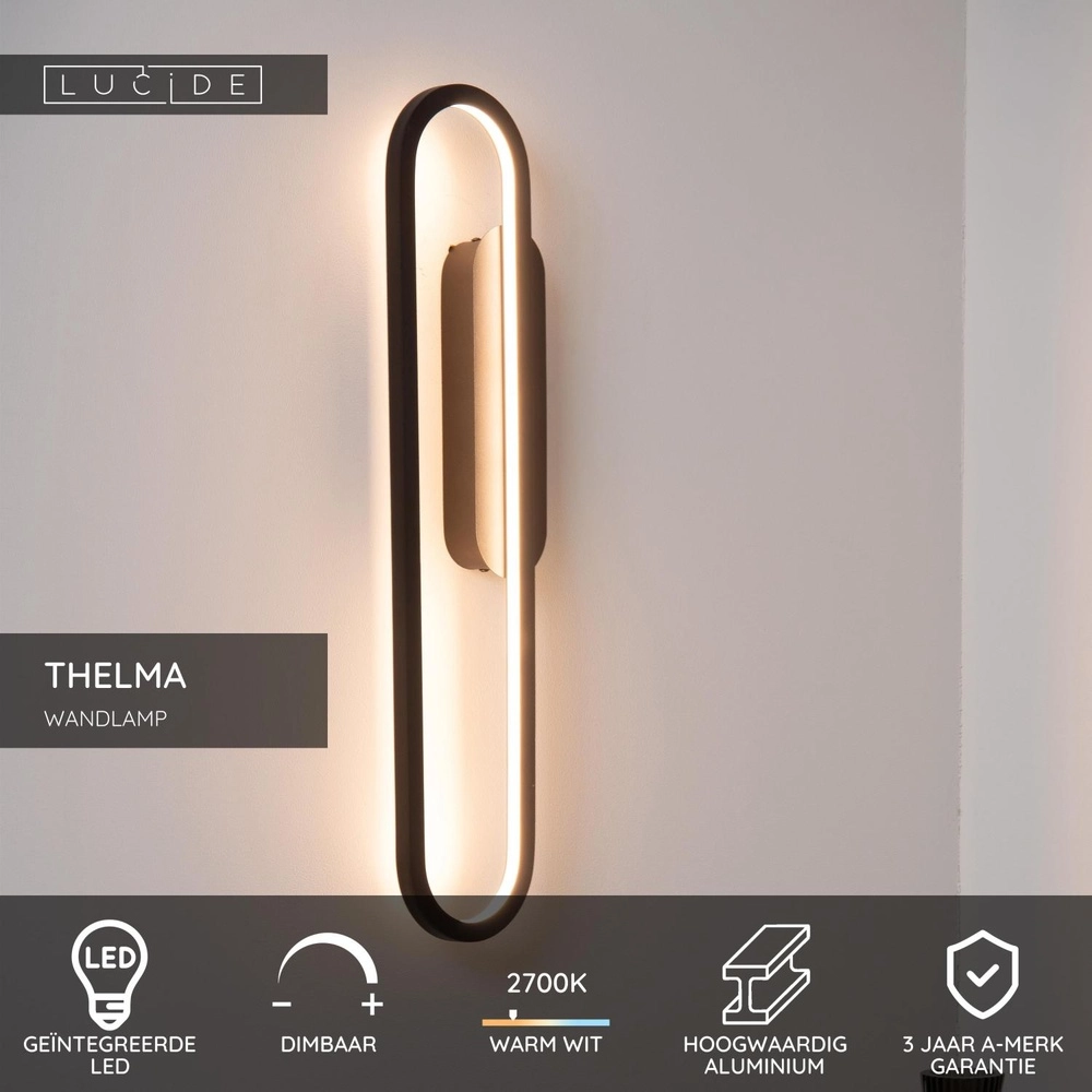 Design-Wandlampe Thelma Oval 60 cm Lucide 5411212782885