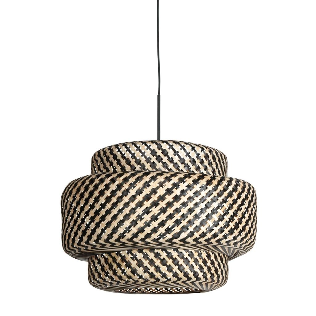 Pendellampe Nox Light mit Bambusschatten Ø53 cm