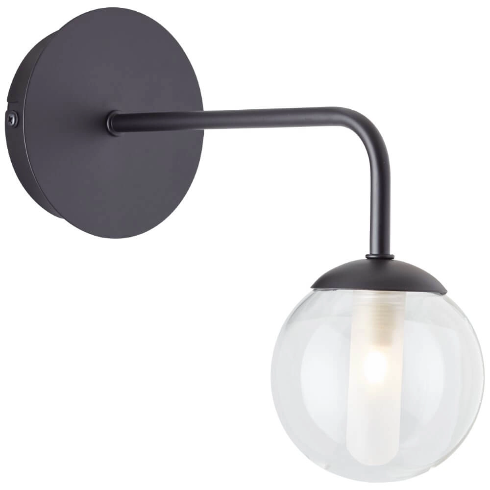 Schwarze Wandlampe Gitse runden Brilliant 4004353421631