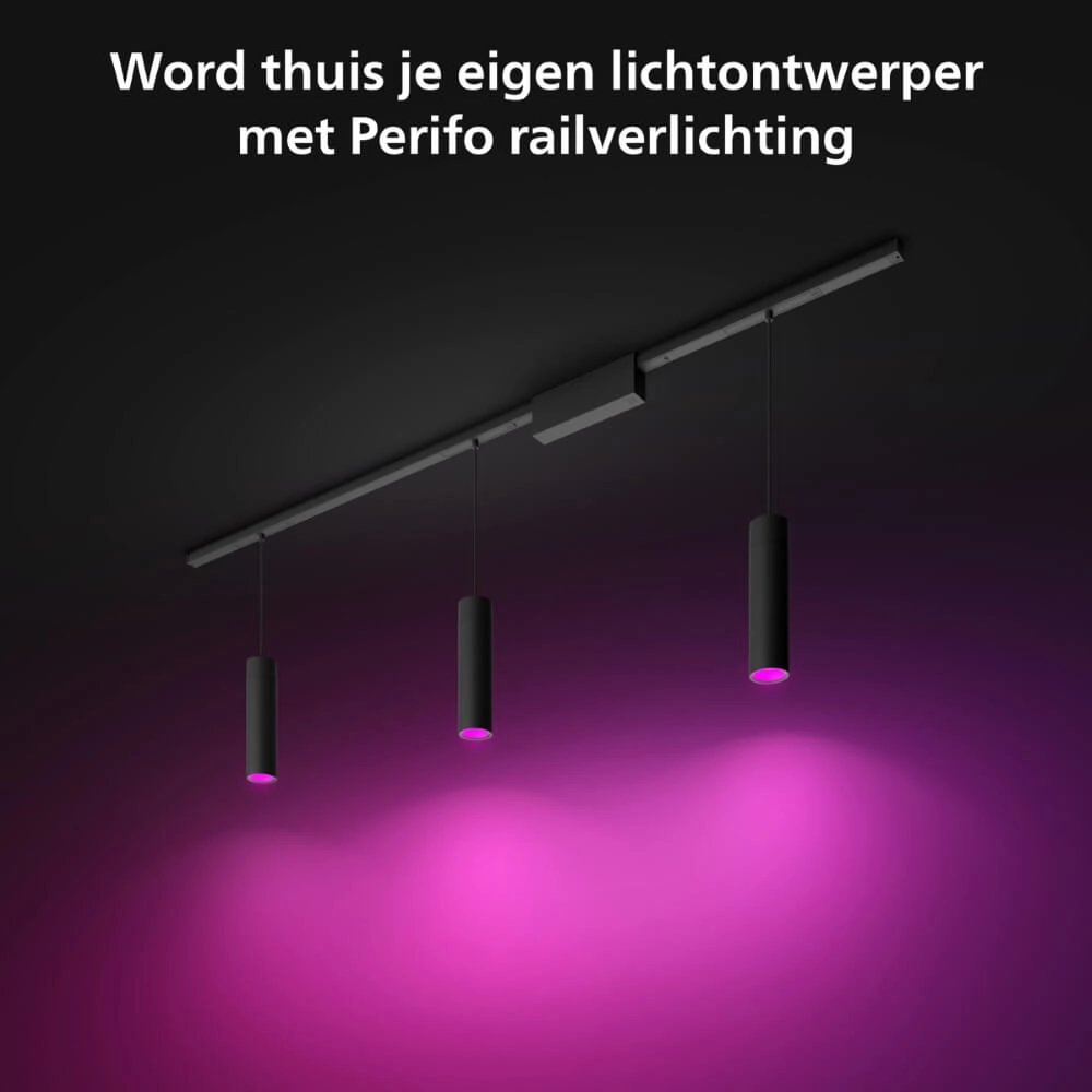 Hue Perifo - White and color Set mit 3 Hängelampen schwarz Philips 8719514407725