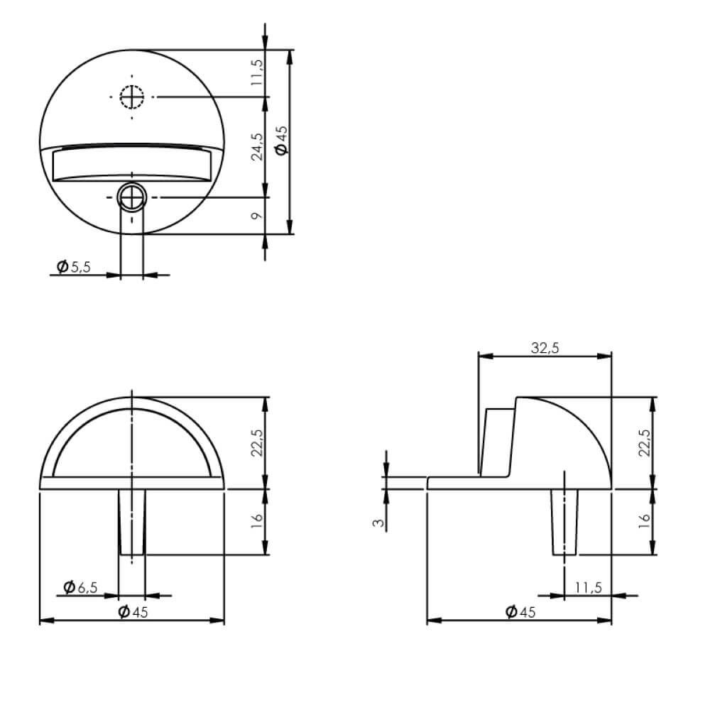 Türstopper-Glühbirne Stelo Chrom Intersteel 8714186023655
