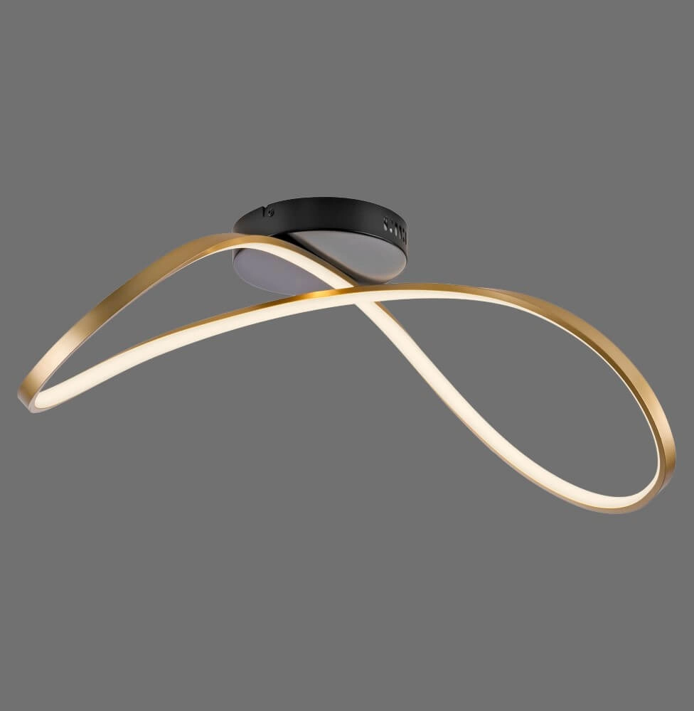 Designer-Deckenleuchte Okta messing/schwarz Just Light 4043689001940