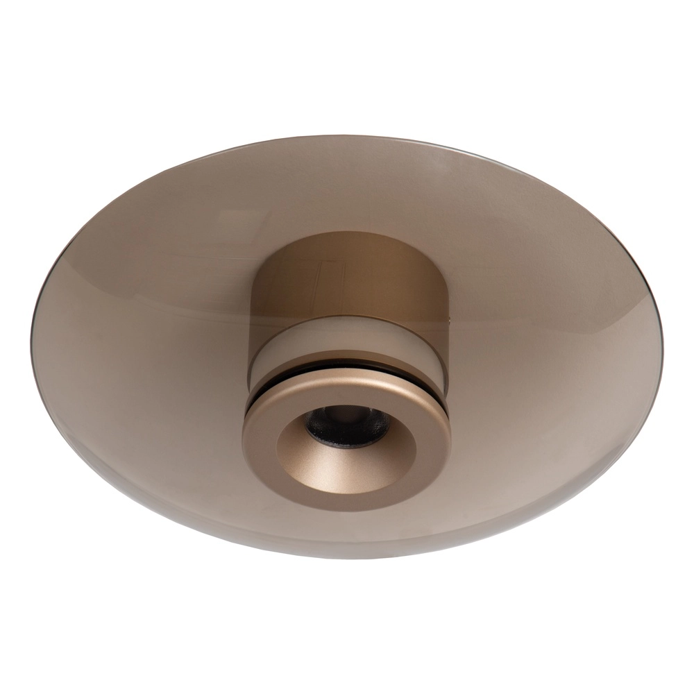 LED-Deckenlicht Santiago Ø 23 cm – Champagner mit Bernsteinglas Premium by Lucide 5411212221889