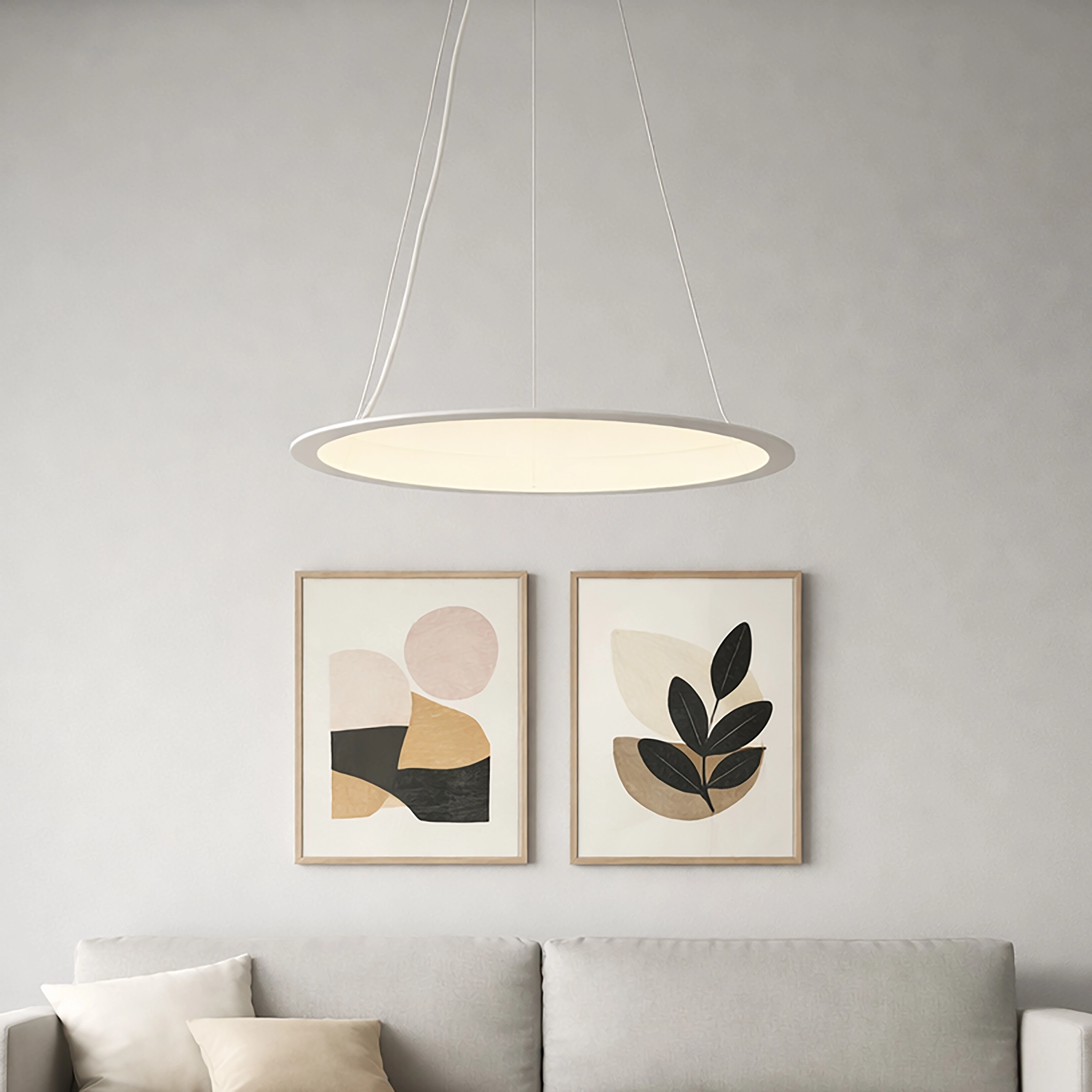 Pendellampe Vistina Ø 58 cm weiß Lyora 5053423272610