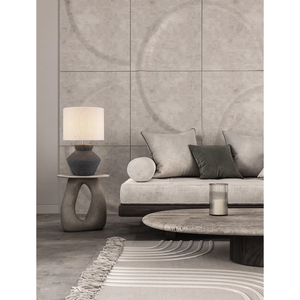 Tischlampe Plumage Anthrazit mit Cremeton Lyora 5212017468239