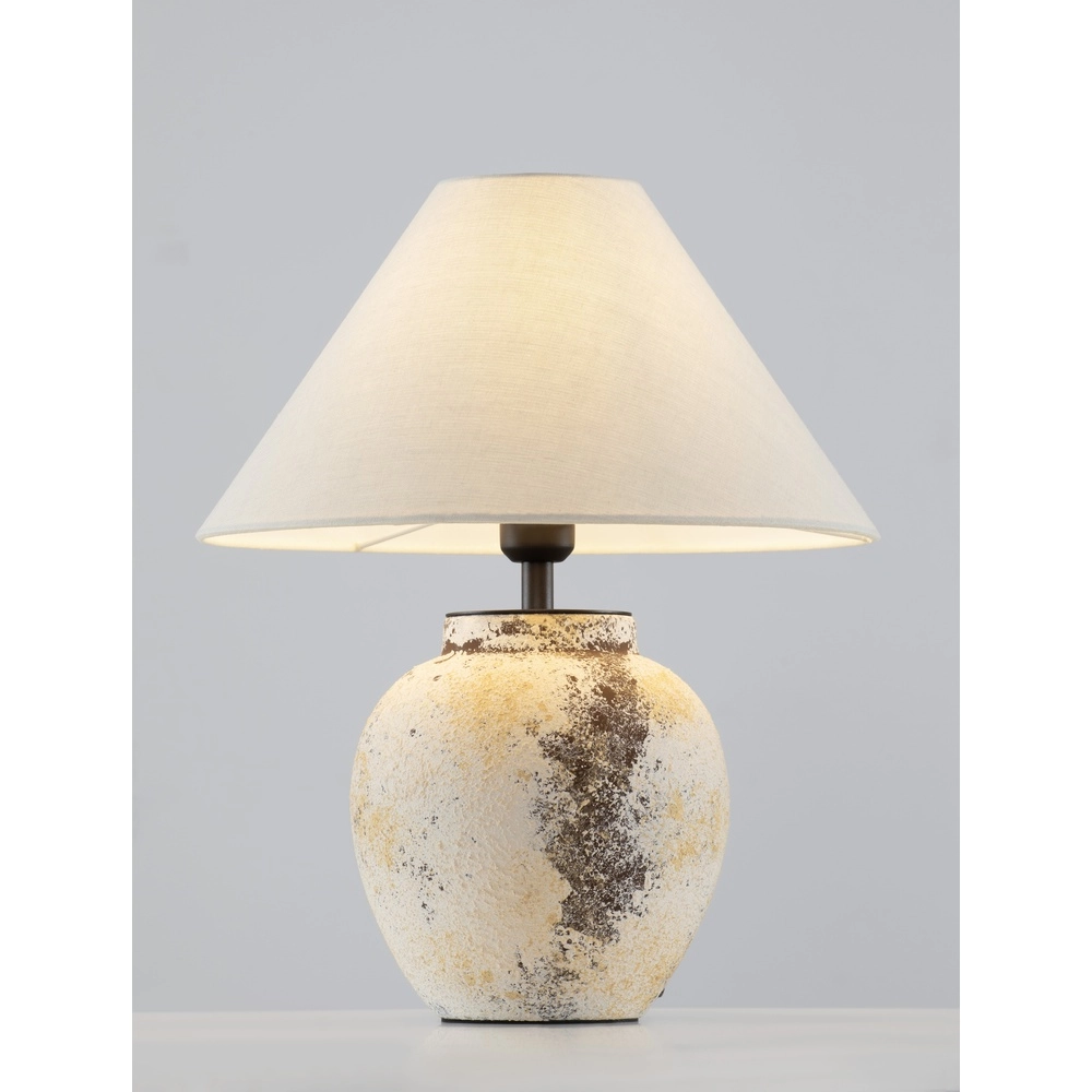 Tischlampe Lupe melierte Keramik