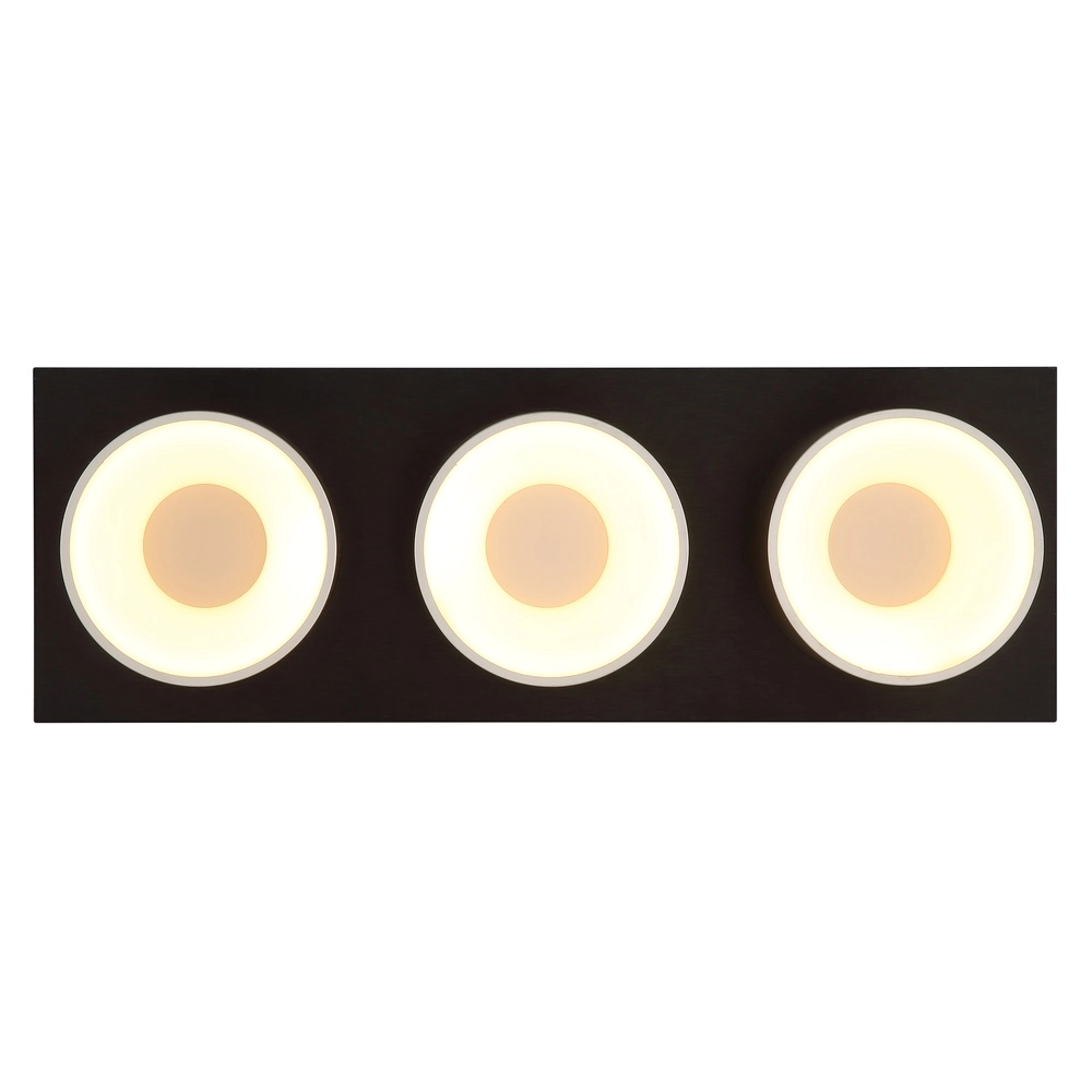 3-Licht Deckenlampe Raymond schwarz mit Champagner Globo 9007371533862