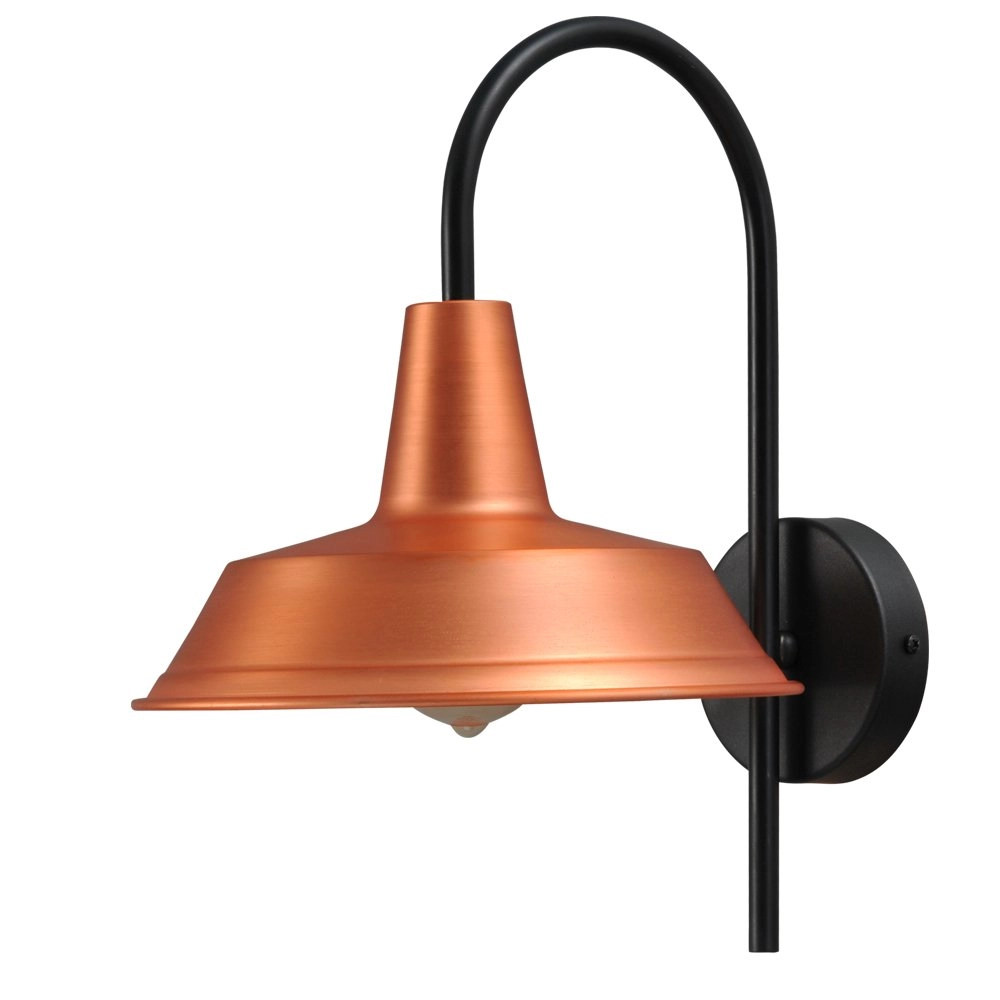 Wandleuchte aus rotem Kupfer Industria