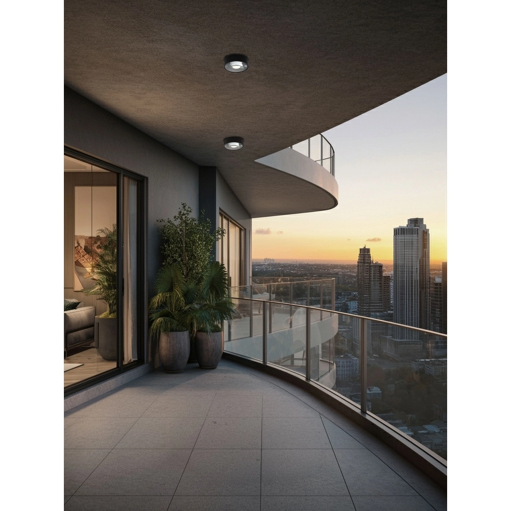 Elegante Deckenlampe Grix Schwarz