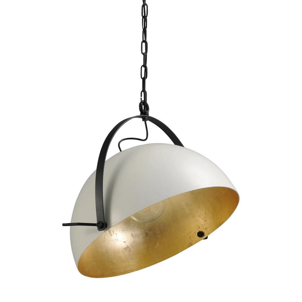 Pendelleuchte Larino 50 weiß mit altem gold
