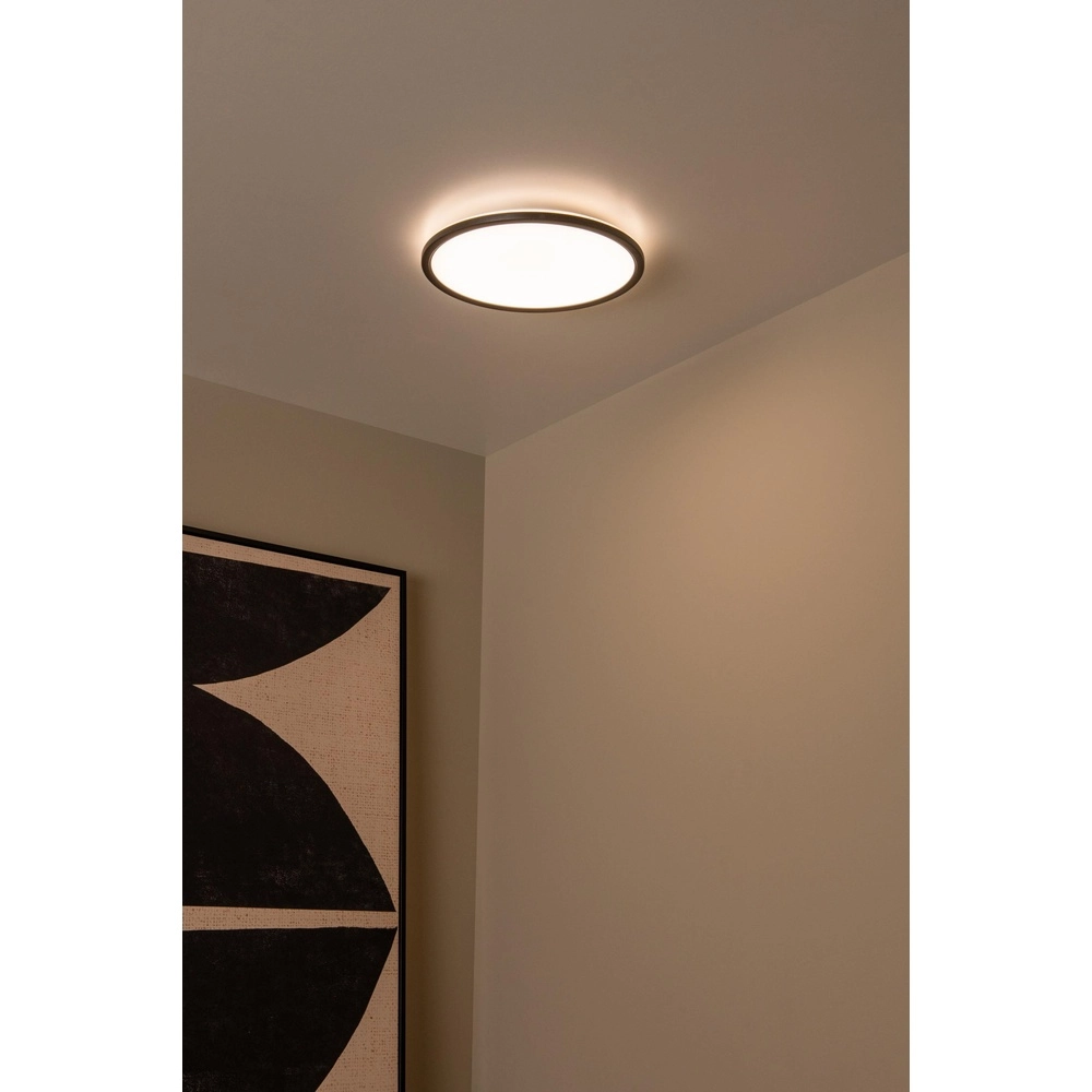 Deckenlicht Castor schwarz mit weißem Ø 32 cm Lucide 5411212071804