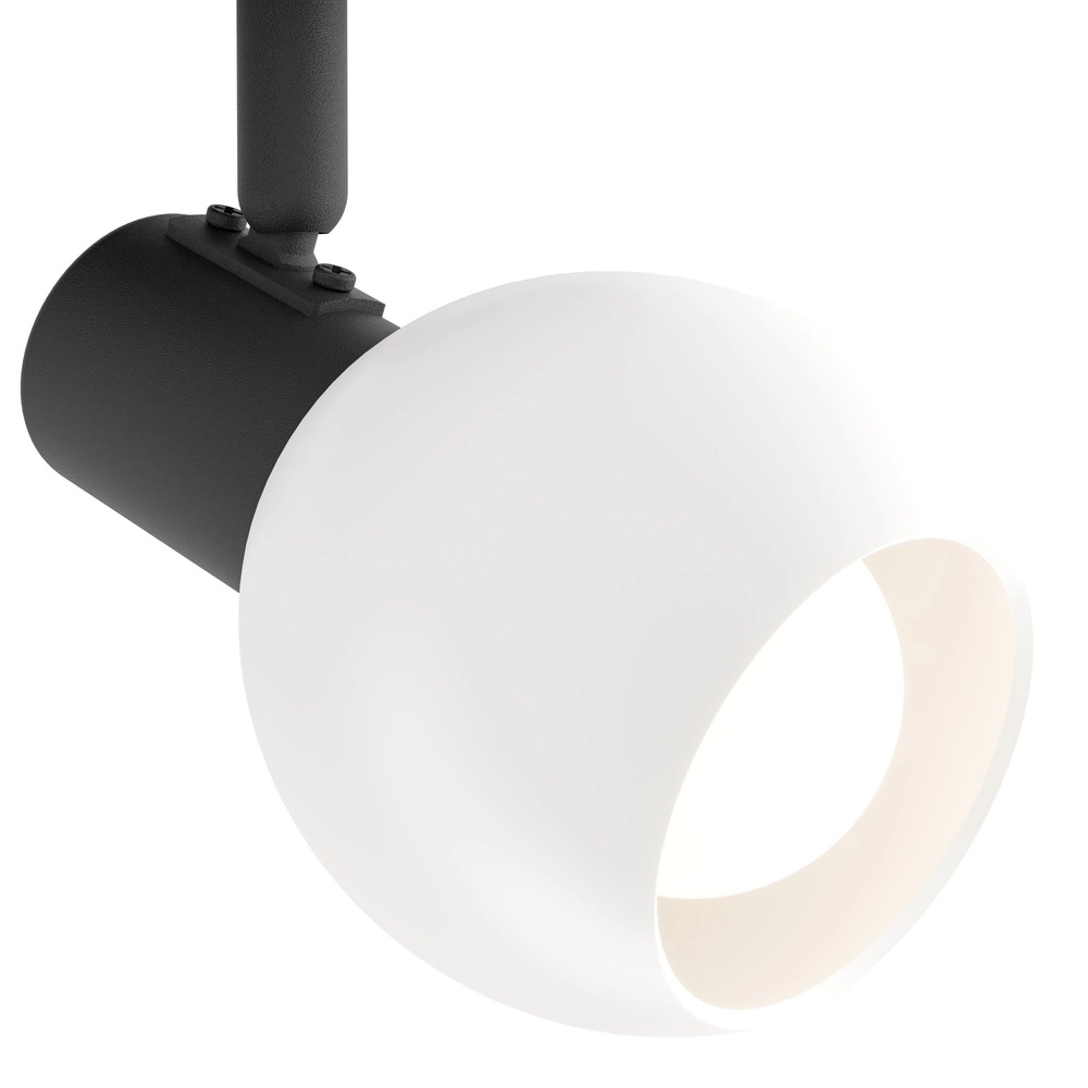 Deckenlampe Castellazo 3-hell schwarz mit Glas Ø 25 cm