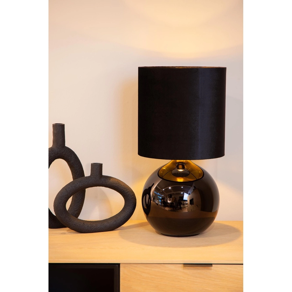 Schwarze Tischlampe Esterad Ø 24 cm Lucide 5411212105936