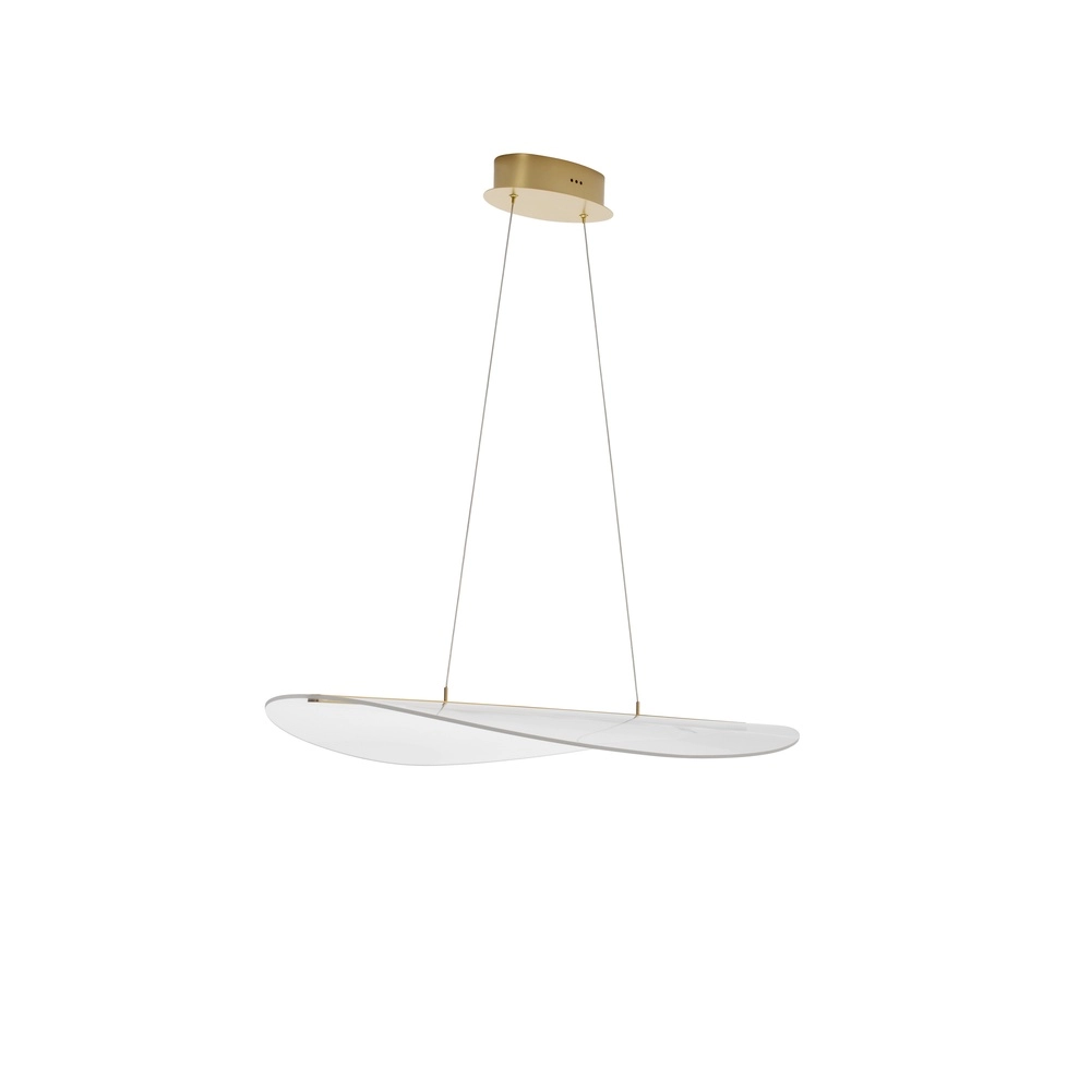 Pendelleuchte Agos gold mit Kunststoff breit Lyora 5212017439413