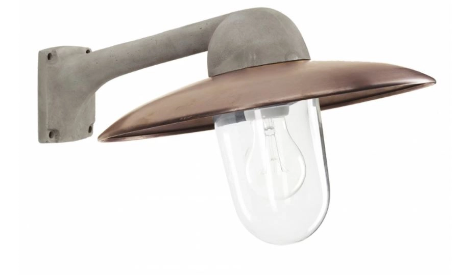 Industrie Außenlampe Fabrique Metallgrau mit dem alten Käufer