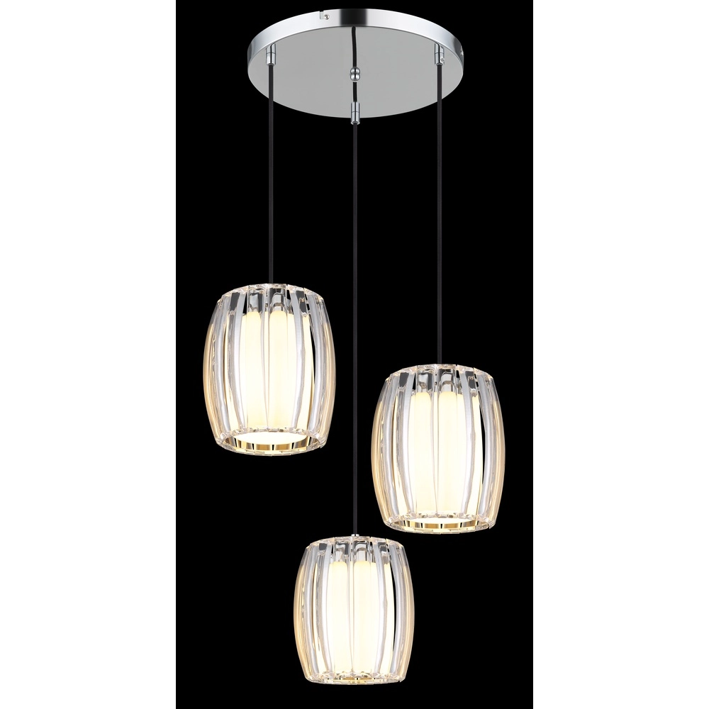 3-Licht Pendellampe Maribel Chromrunde Globo 9007371580101