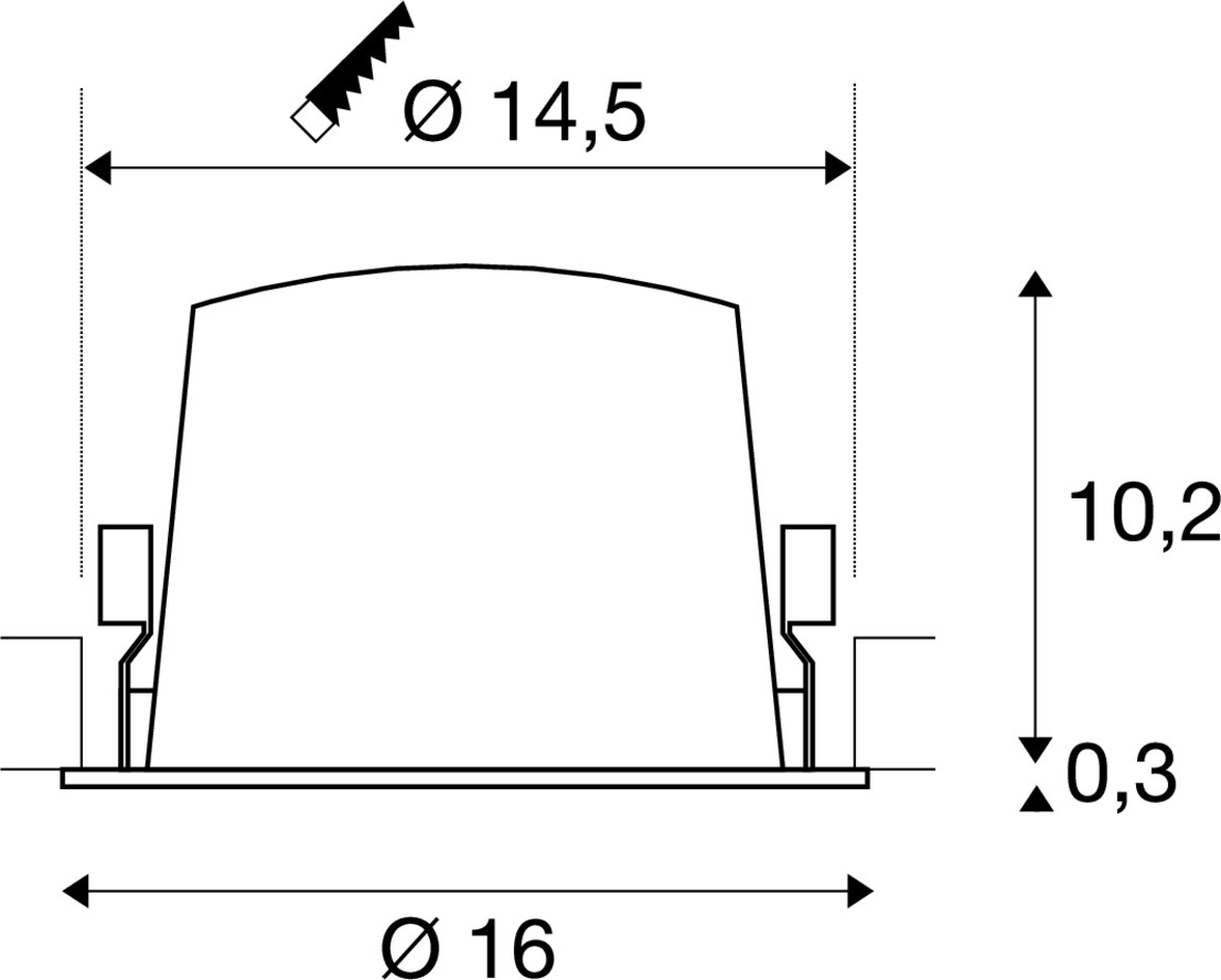 Einbau-Strahler Numinos XL weiß/chrom 3000K - 40gr SLV 4024163308045