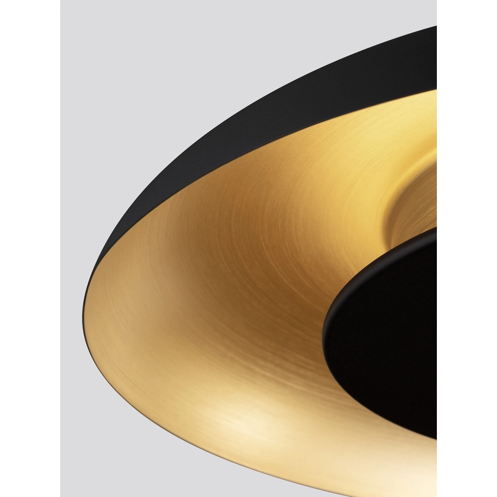 Moderne Pendelleuchte Epos Ø 60cm schwarz mit gold Lyora 5212017463272