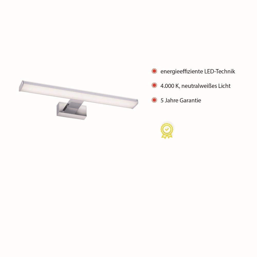 Spiegel Wandleuchte Mattis 40 cm chrom Just Light 4043689961725