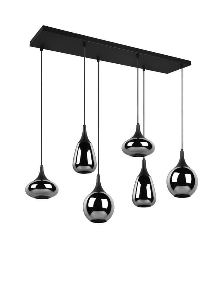 Hängelampe mit 6 Leuchten Lumina mit Rauchglas Trio 4017807542295