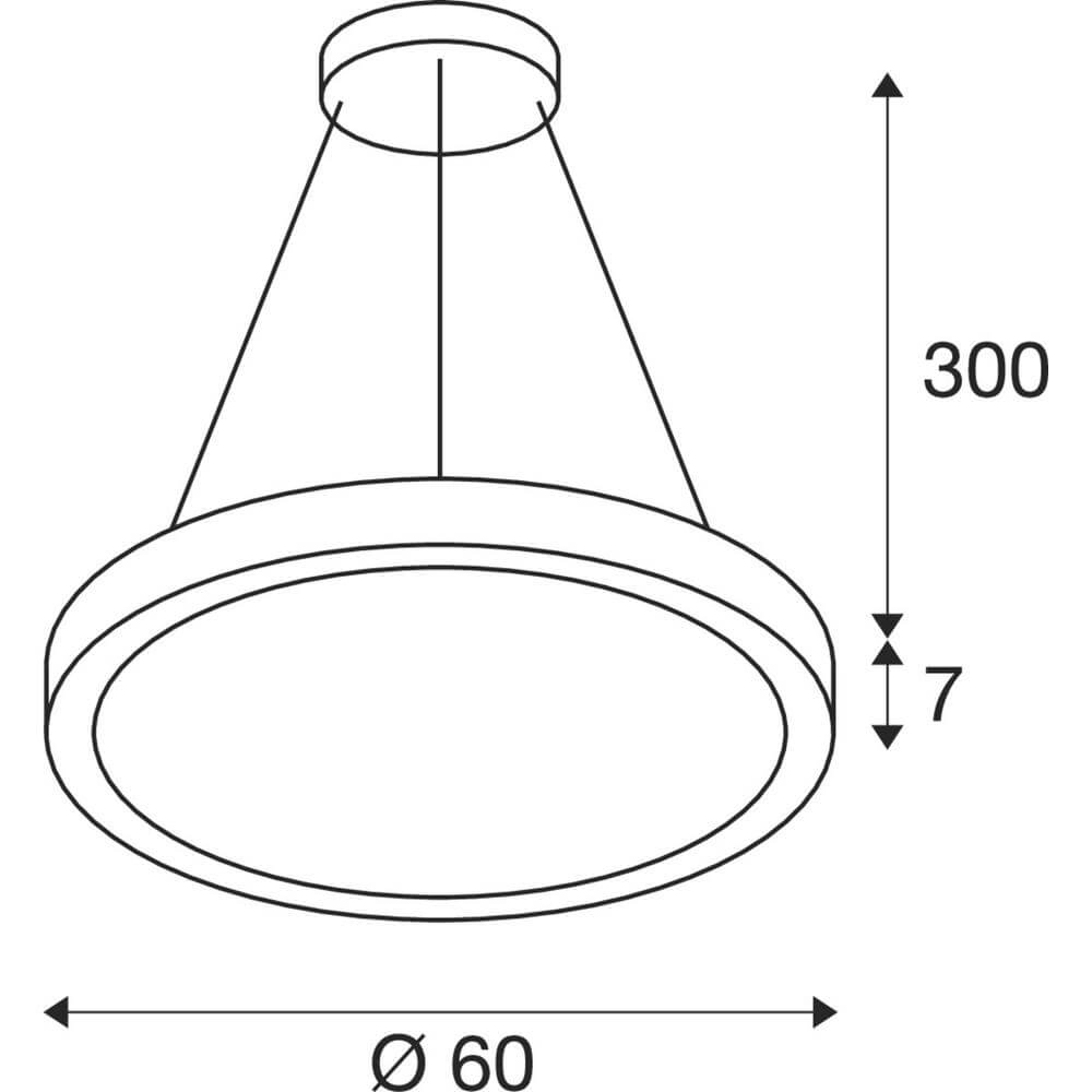 Weiße Pendelleuchte Medo Ring 60 Ø 60cm SLV 4024163298070