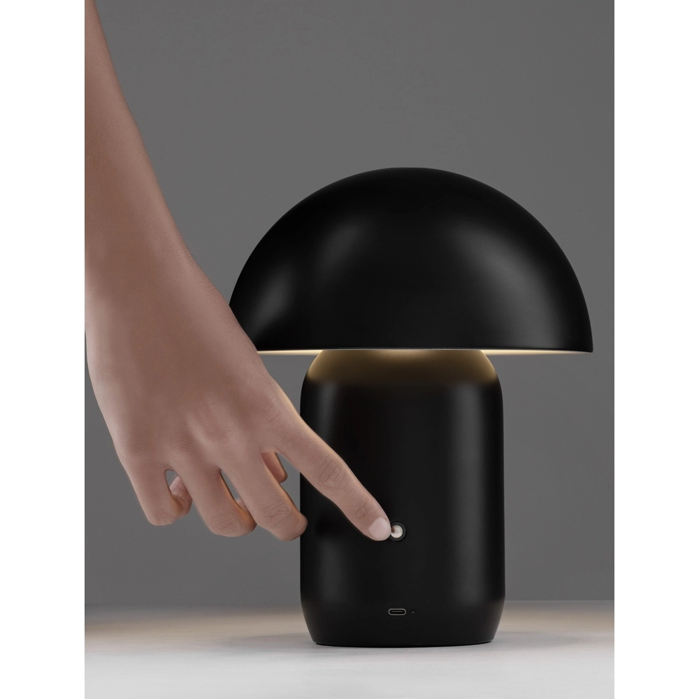 Design-Tischleuchte Pois Wiederaufladbar Schwarz Lyora 5212017472083
