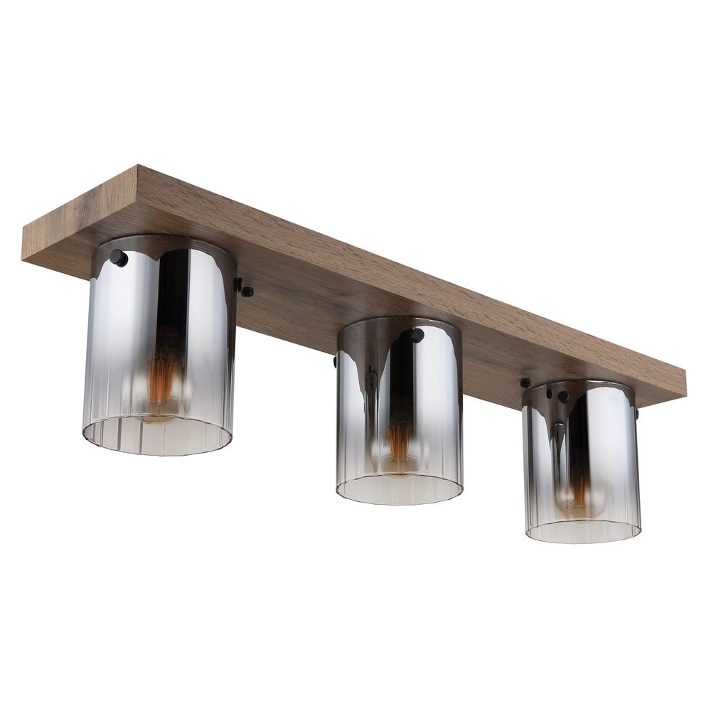 Deckenlampe Underwood Holz 3-Licht Globo 9007371484034