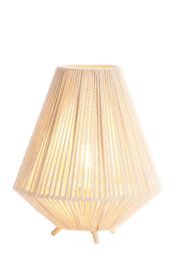 Tischleuchte japandi Felida Ø 28cm creme Light & Living 8717807711900