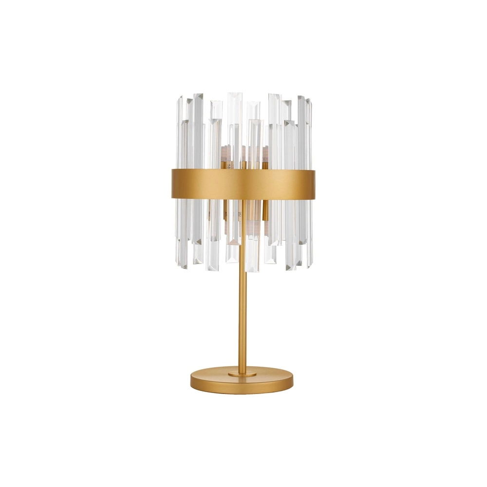Goldene Tischlampe Crown Ø 25cm Lyora 5212017468345