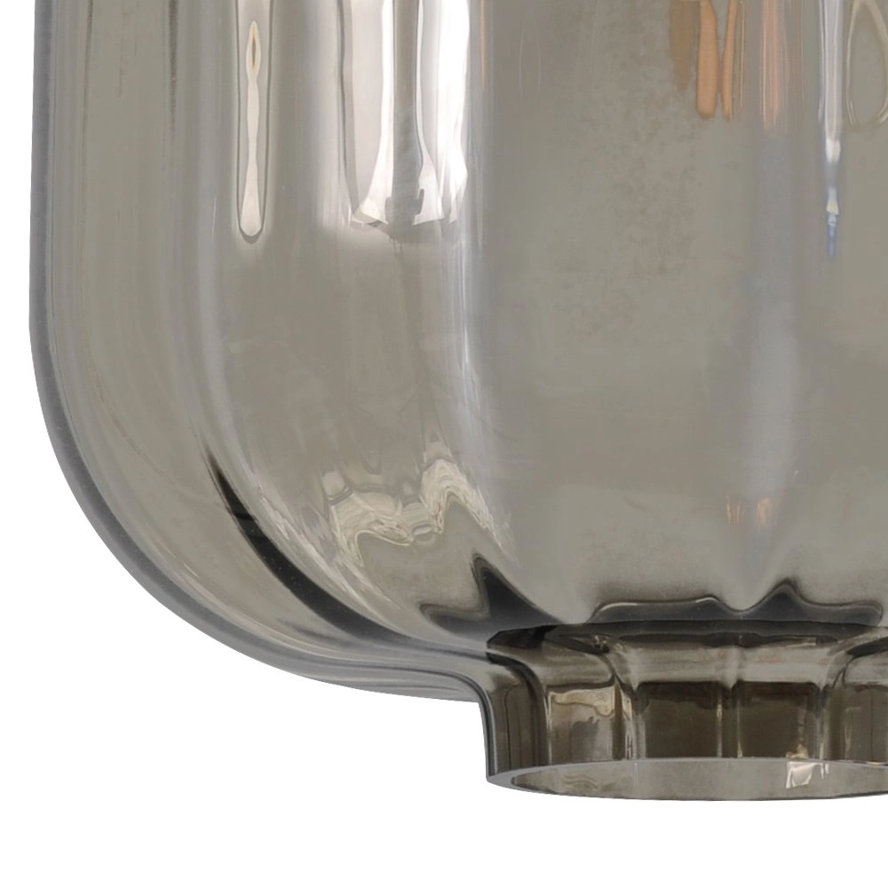 Deckenleuchte Lett lll 28cm schwarz mit Rauchglas Masterlight 8718121181462