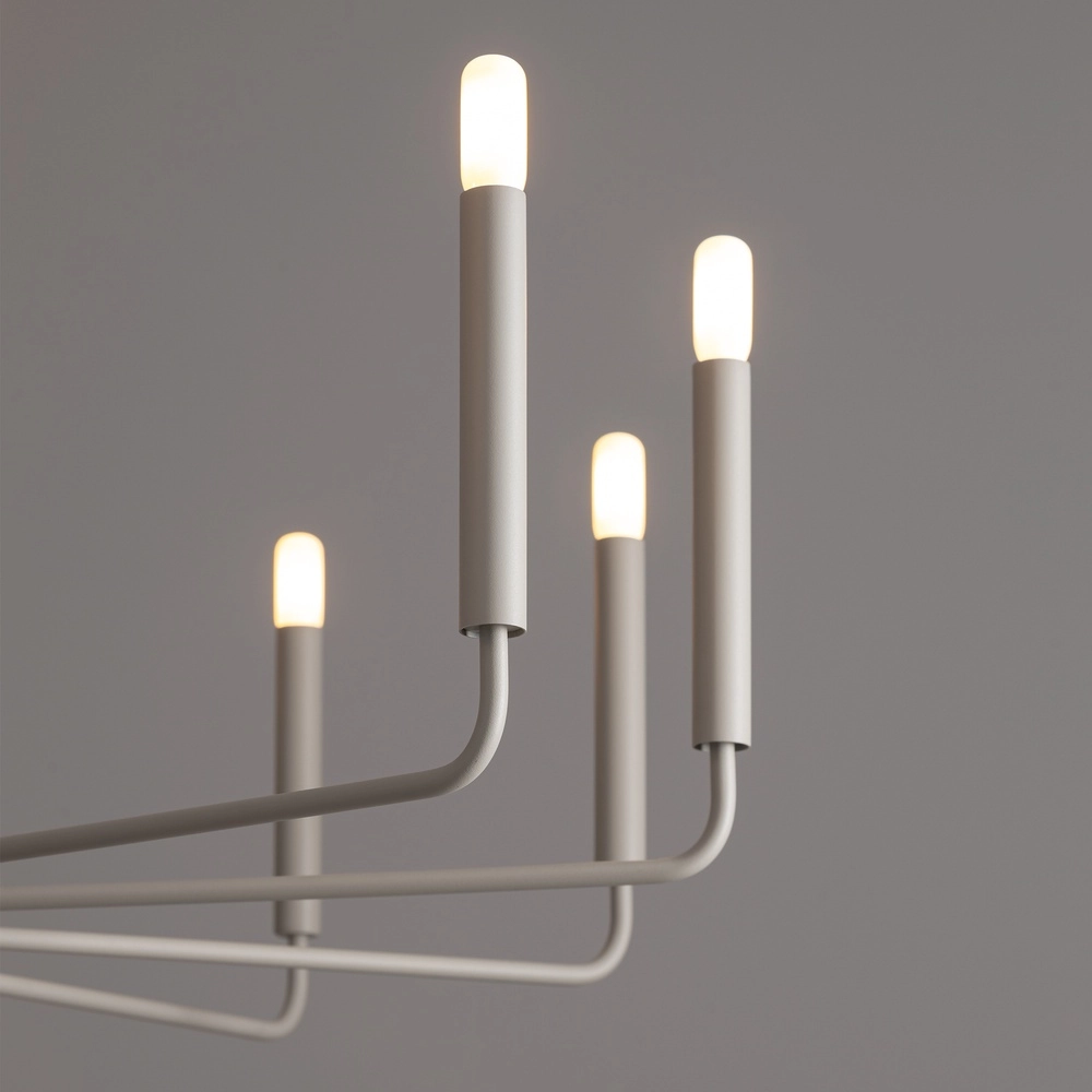 Moderner Kronleuchter Orto Ø 103 cm grau Lyora 5903139114653