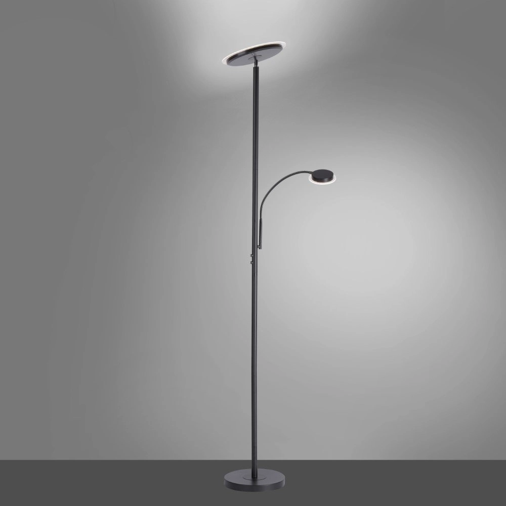 Schwarze Leselampe Hans Just Light 4043689972998