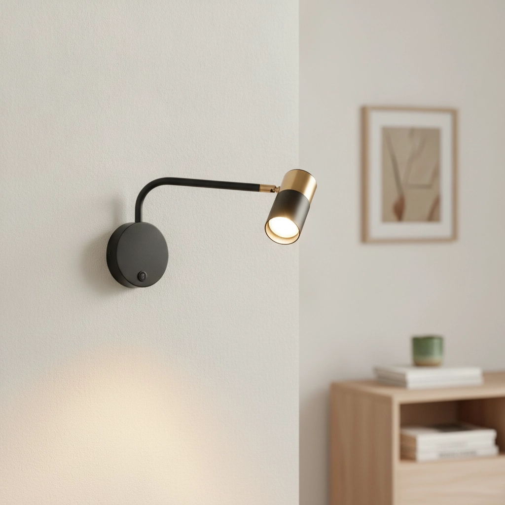 Wandleuchte Pongo schwarz mit gold