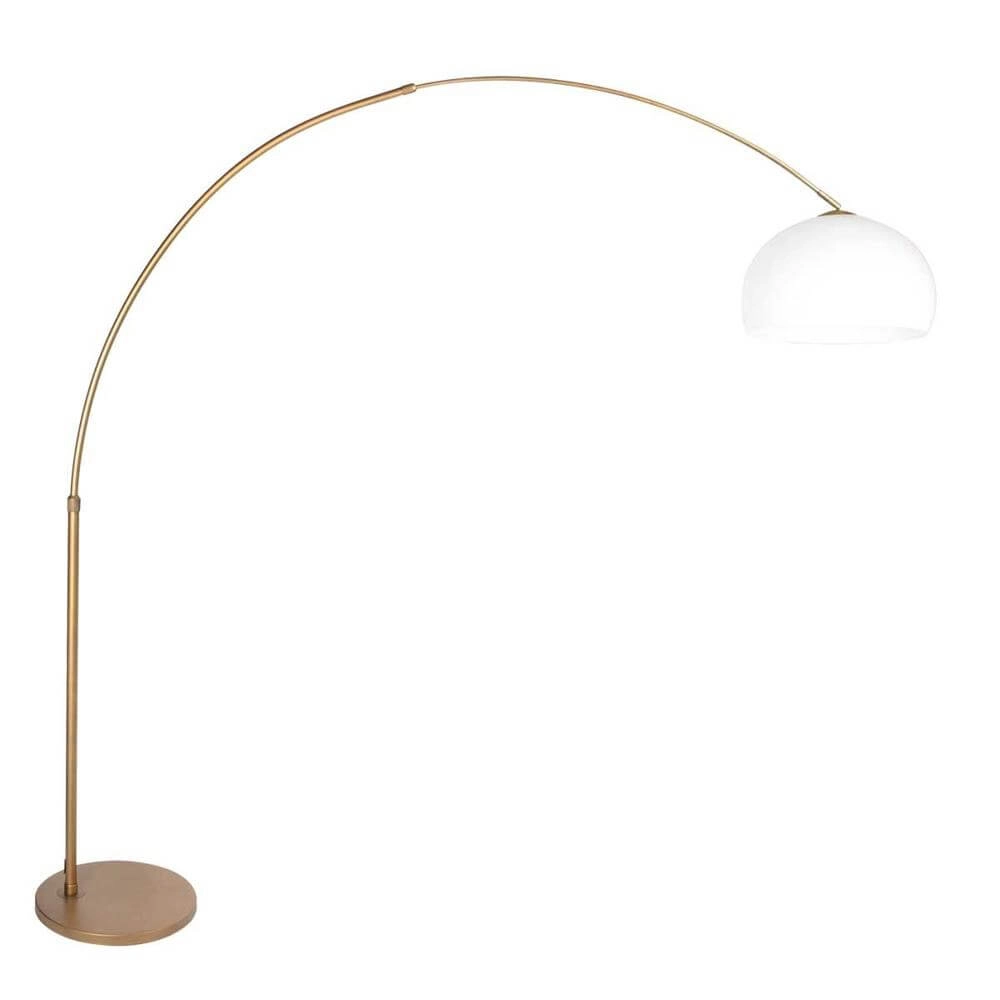 Bogenlampe Sparkled Light Bronze mit Glühbirne weißer Kappe