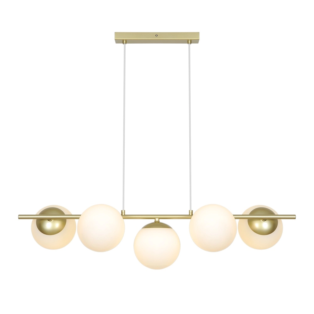 Skandinavische Pendellampe Lilly Gold mit Weiß Nordlux 5704924027291