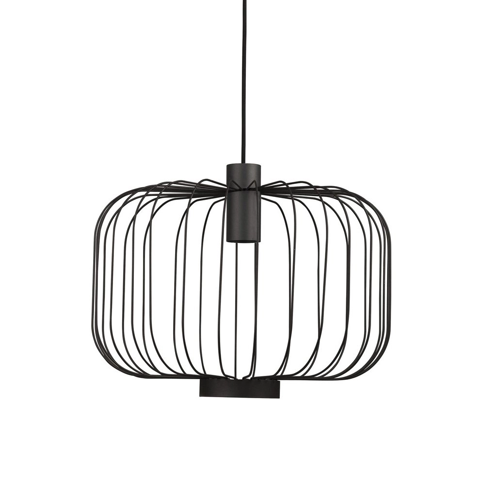 Schwarze Drahtlampe Allan Ø 48cm Lyora 5903139694193