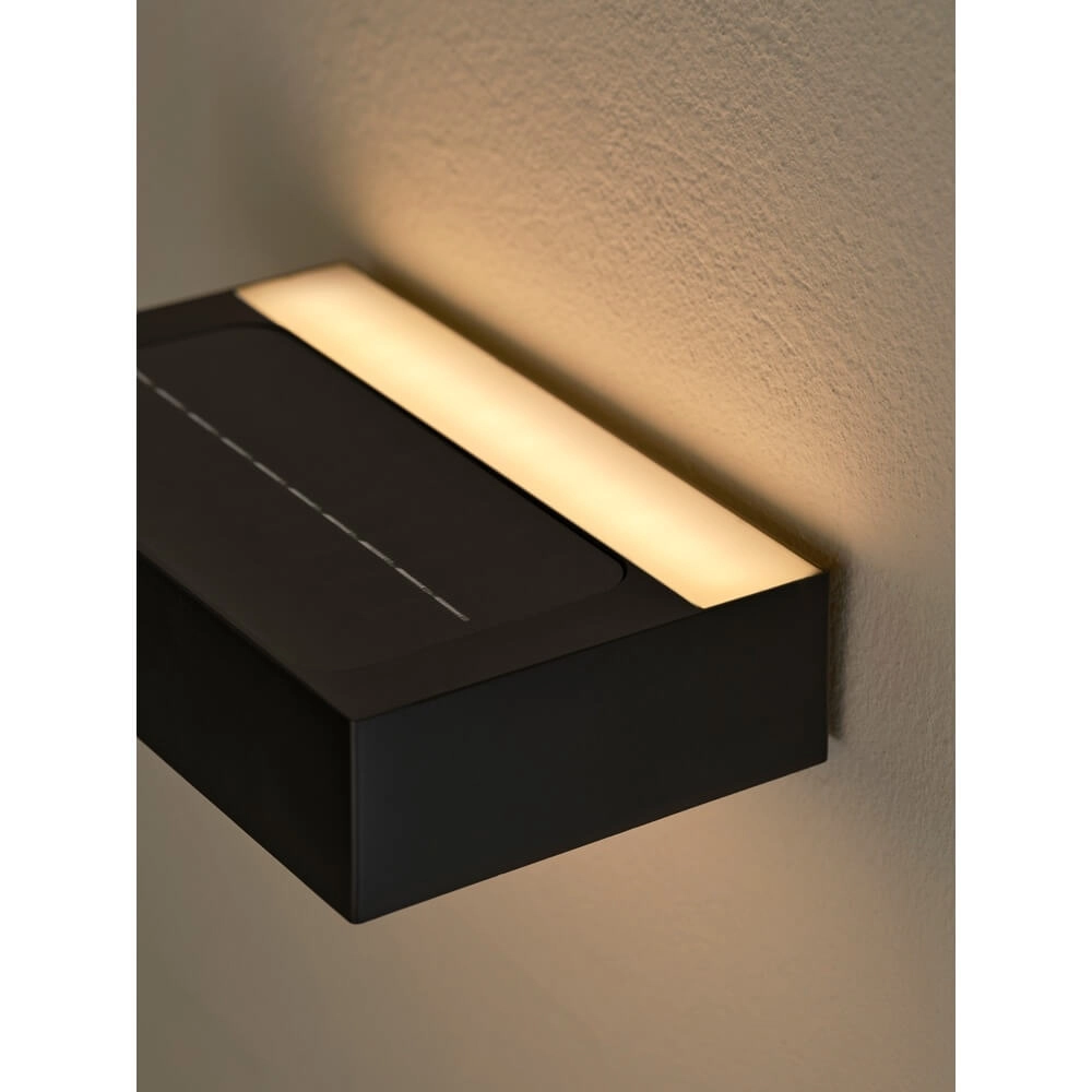 Solar-Wandleuchte Monay schwarzes Rechteck Nordlux 5704924023538