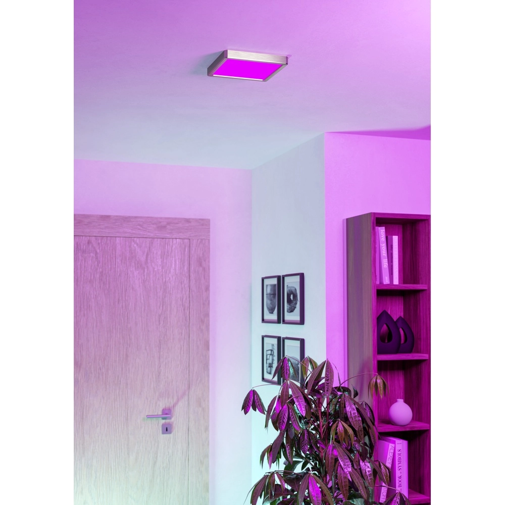 Deckenlicht IP44 Fueva 6-Z Quadrat – Edelstahl – 22x22 cm Eglo 9008606330638