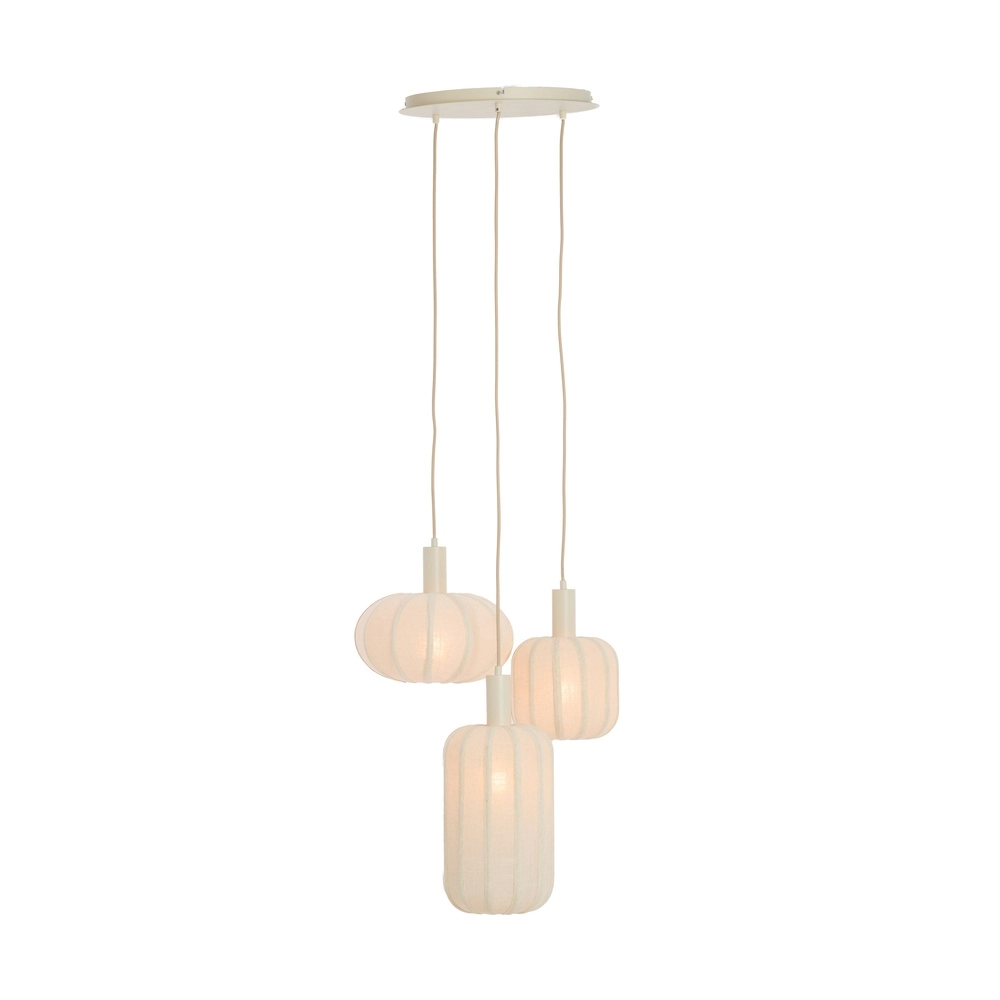 3L vide Pendellampe Tufia Leinencreme Light & Living 8717807816742