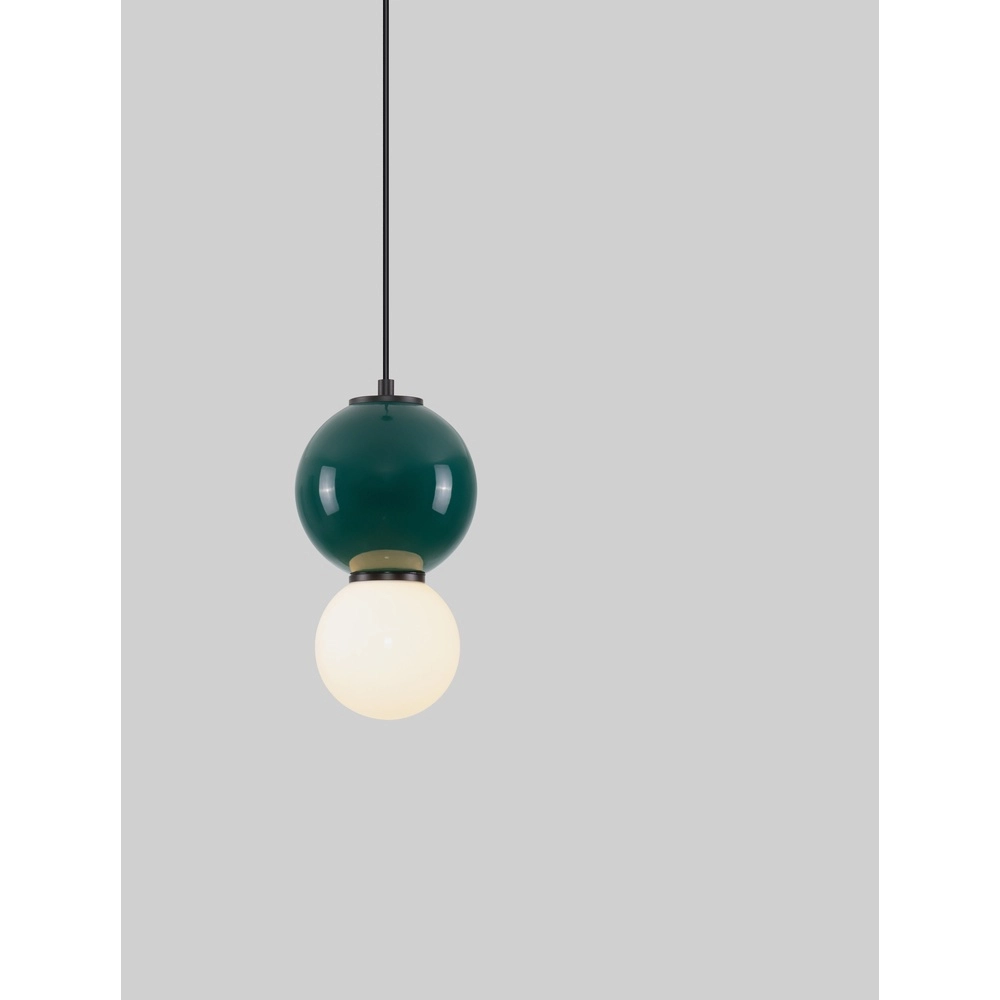 Pendelleuchte Noesis Ø 15cm grün mit weiß Lyora 5212017483720
