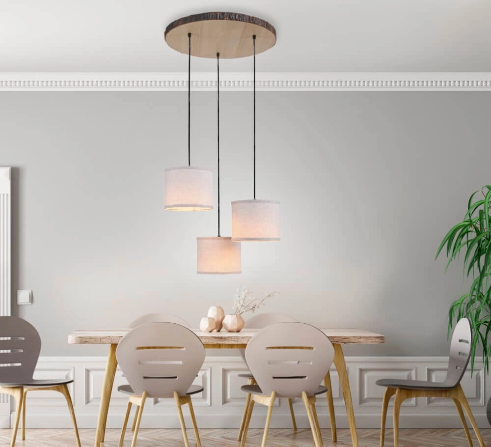 Ländliche Deckenleuchte Bark Holz Just Light 4043689975937