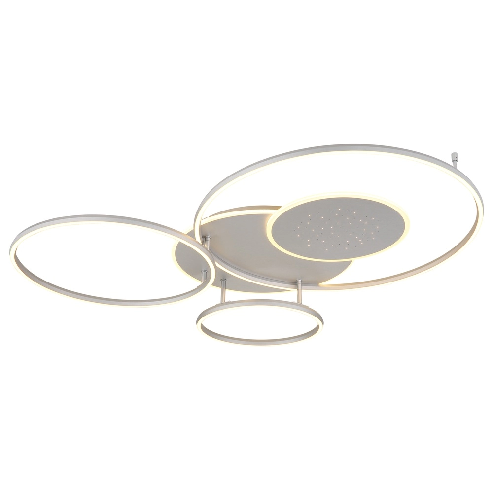 Silbergraue Deckenlampe Johnson Moderne Zeit Globo 9007371580552